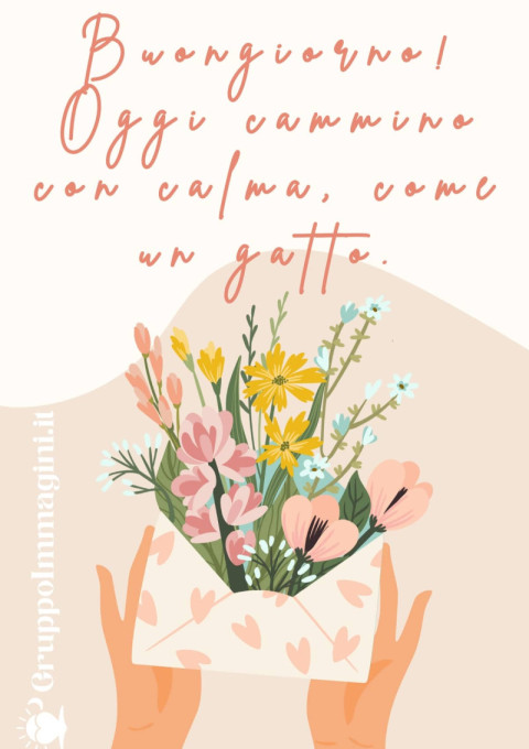 Buongiorno! Oggi cammino con calma, come un gatto