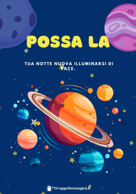 Possa la tua notte nuova illuminarsi di pace