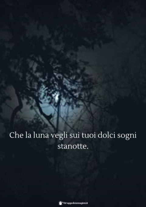 Che la luna vegli sui tuoi dolci sogni stanotte