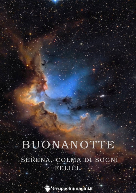 Buonanotte serena, colma di sogni felici