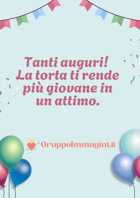 Tanti auguri! La torta ti rende più giovane in un attimo