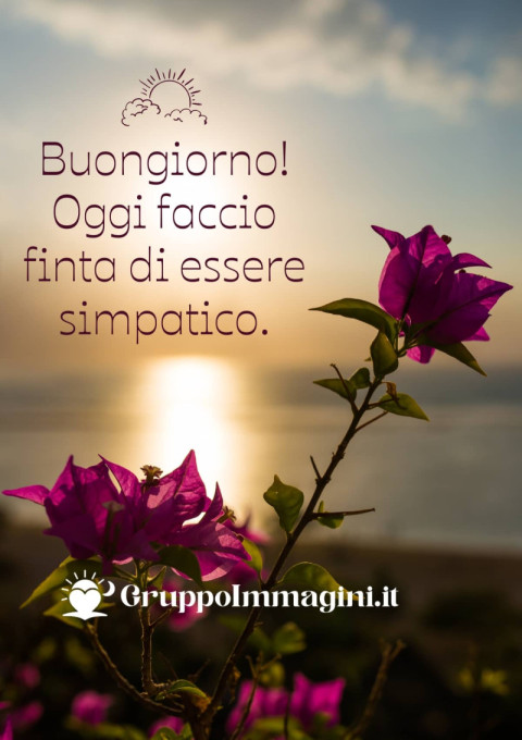 Buongiorno! Oggi faccio finta di essere simpatico