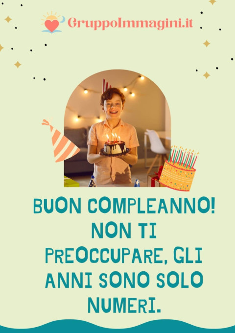Buon compleanno! Non ti preoccupare, gli anni sono solo numeri