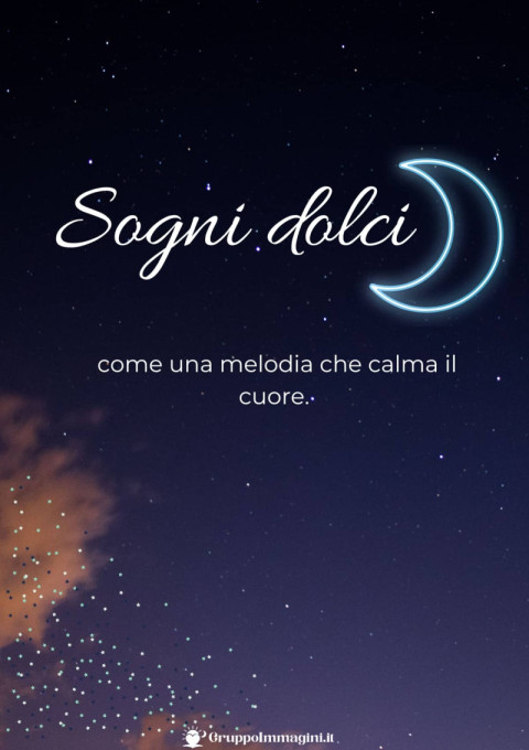 Sogni dolci come una melodia che calma il cuore