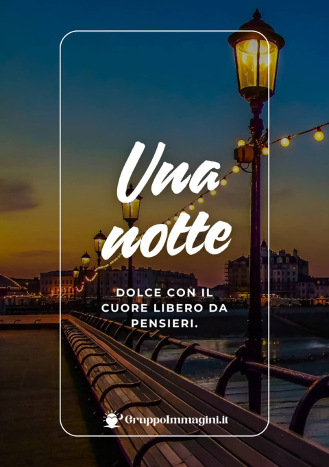 Una notte dolce con il cuore libero da pensieri