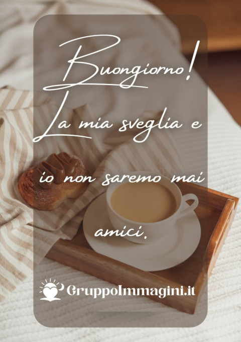 Buongiorno! La mia sveglia e io non saremo mai amici