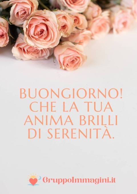 Buongiorno! Che la tua anima brilli di serenità