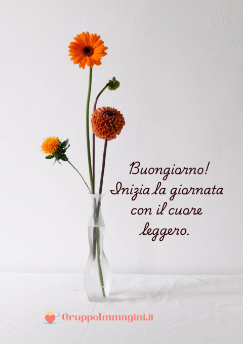 Buongiorno! Inizia la giornata con il cuore leggero