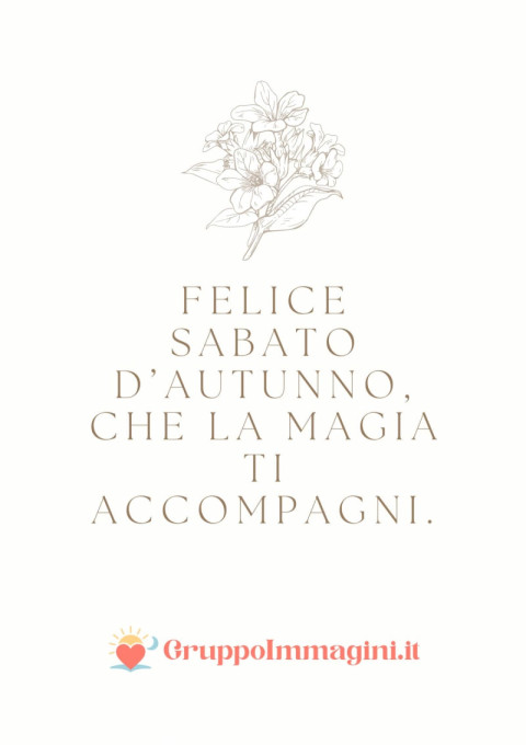 Felice Sabato d’Autunno, che la magia ti accompagni