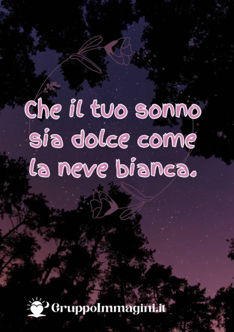Che il tuo sonno sia dolce come la neve bianca
