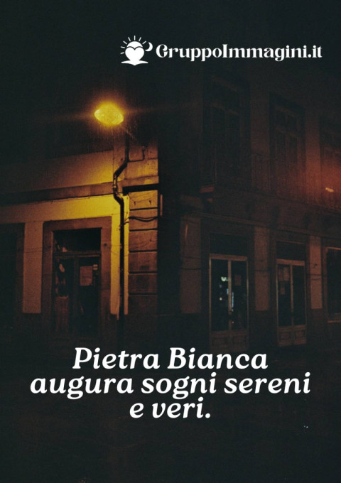 Pietra Bianca augura sogni sereni e veri
