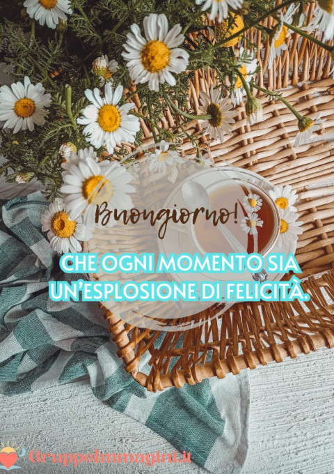 Buongiorno! Che ogni momento sia un’esplosione di felicità