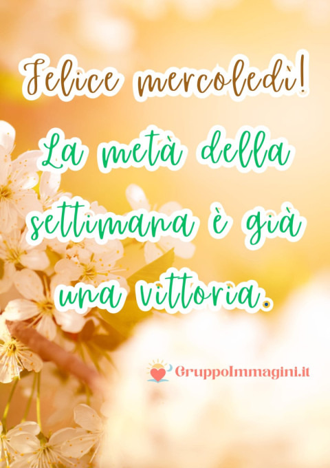 Felice mercoledì! La metà della settimana è già una vittoria