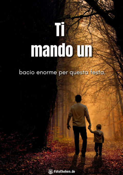 Ti mando un bacio enorme per questa festa