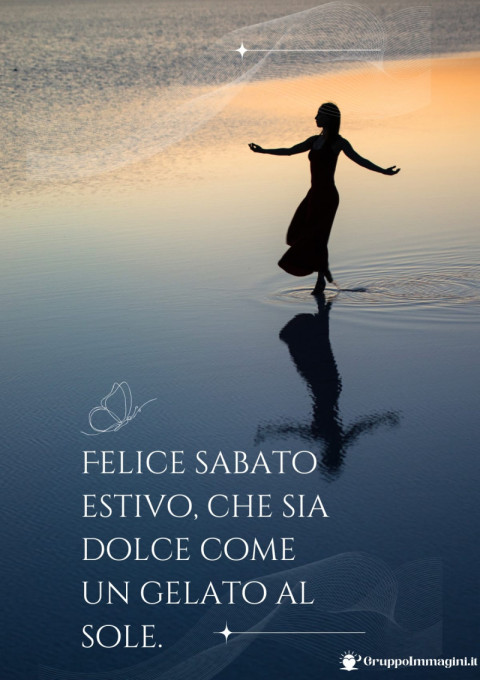 Felice sabato estivo, che sia dolce come un gelato al sole