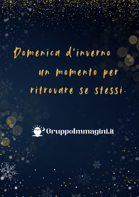 Domenica d’inverno un momento per ritrovare se stessi
