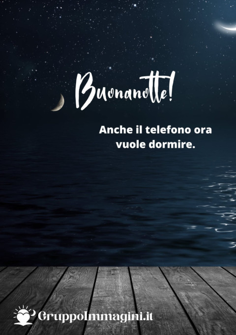 Buonanotte! Anche il telefono ora vuole dormire