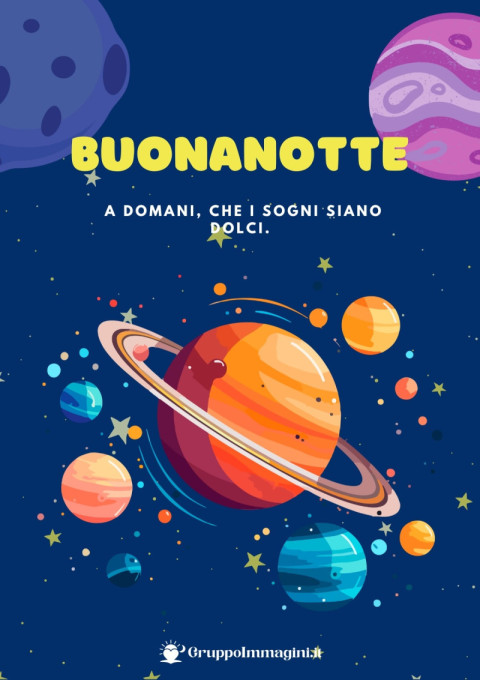 Buonanotte a domani, che i sogni siano dolci