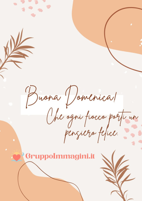 Buona Domenica! Che ogni fiocco porti un pensiero felice