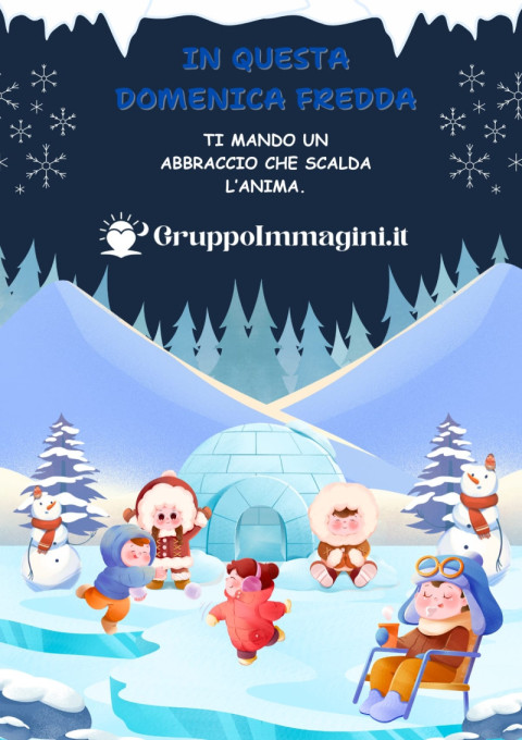 In questa Domenica fredda, ti mando un abbraccio che scalda l’anima