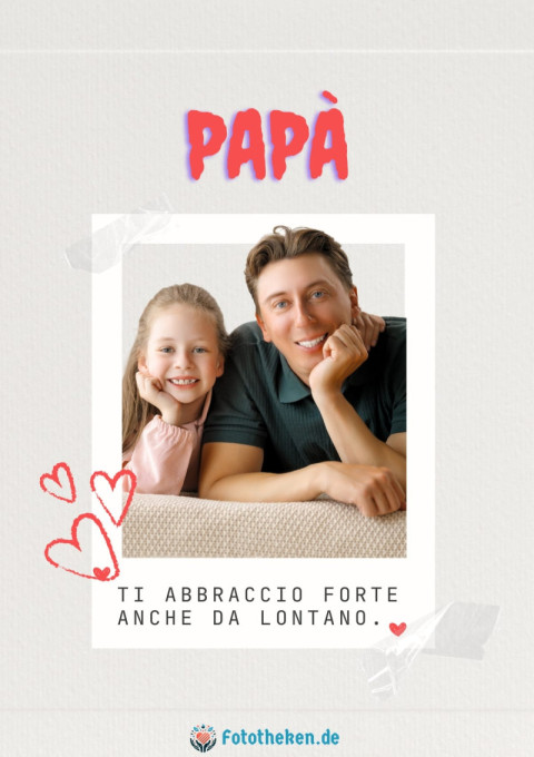 Papà, ti abbraccio forte anche da lontano