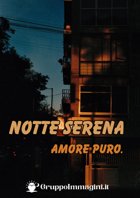 Notte serena, amore puro