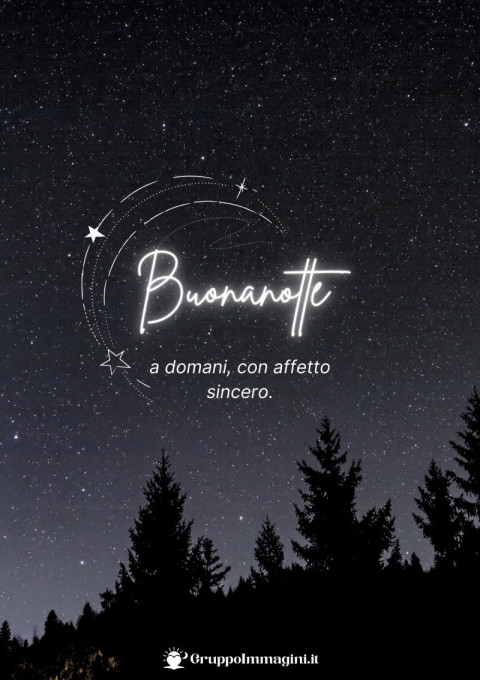 Buonanotte a domani, con affetto sincero