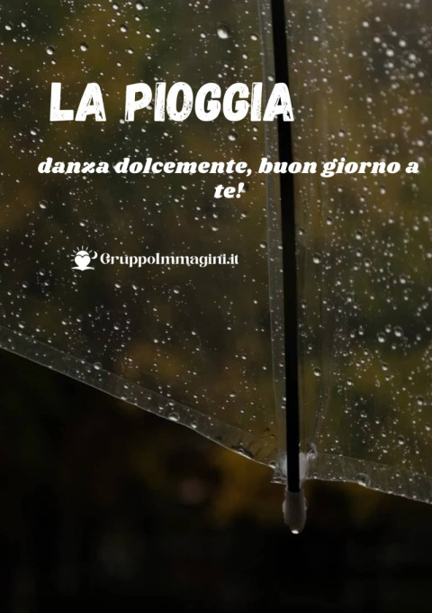 La pioggia danza dolcemente, buon giorno a te!