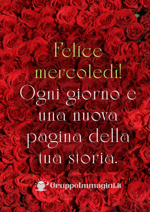 Felice mercoledì! Ogni giorno è una nuova pagina della tua storia
