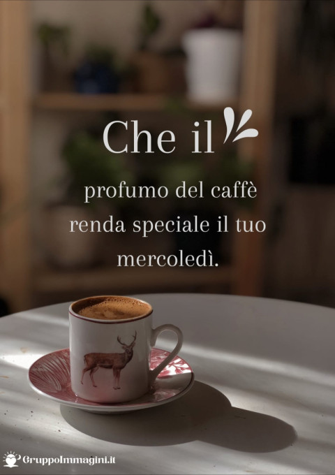 Che il profumo del caffè renda speciale il tuo mercoledì