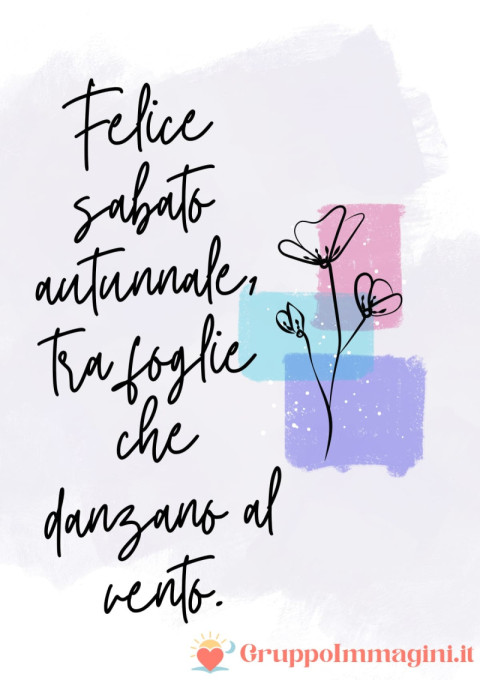 Felice sabato autunnale, tra foglie che danzano al vento