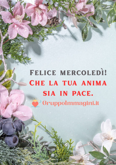 Buon mercoledì! Ogni nuovo giorno porta nuove speranze