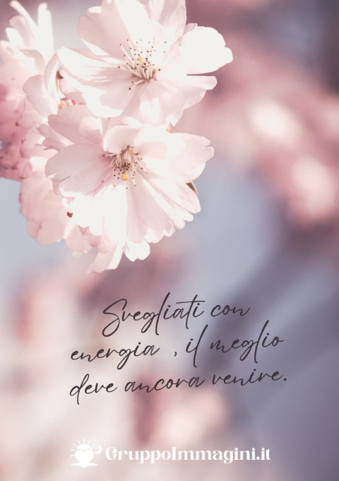 Svegliati con energia, il meglio deve ancora venire