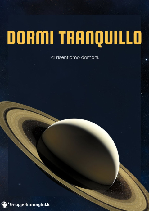 Dormi tranquillo, ci risentiamo domani
