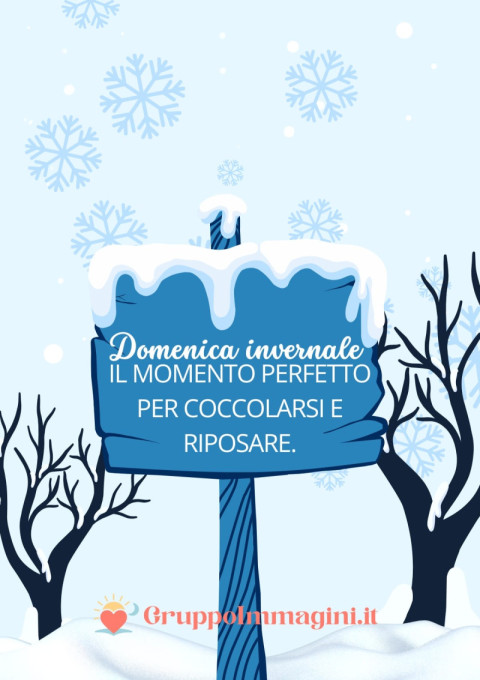 Domenica invernale il momento perfetto per coccolarsi e riposare