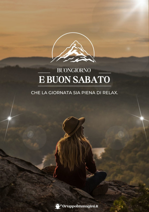 Buongiorno e buon sabato, che la giornata sia piena di relax