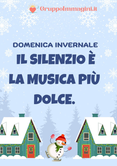 Domenica invernale il silenzio è la musica più dolce