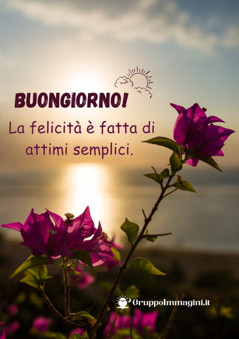 Buongiorno! La felicità è fatta di attimi semplici
