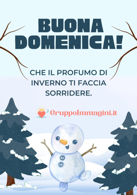 Buona Domenica! Che il profumo di inverno ti faccia sorridere