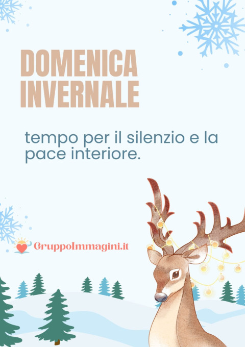 Domenica invernale tempo per il silenzio e la pace interiore