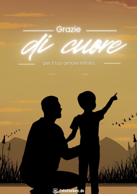 Grazie di cuore per il tuo amore infinito