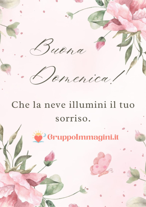 Buona Domenica! Che la neve illumini il tuo sorriso
