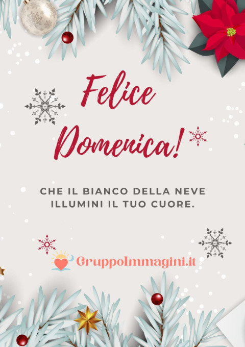 Felice Domenica! Che il bianco della neve illumini il tuo cuore