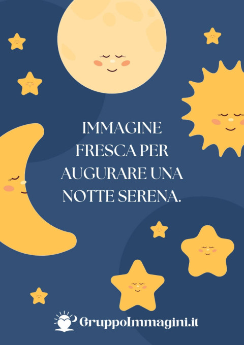 Immagine fresca per augurare una notte serena